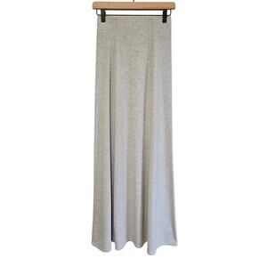 BCBG Skirt Size XS Gray White Micro Stripe Y2K Low Rise Stretchy Maxi Minimalist